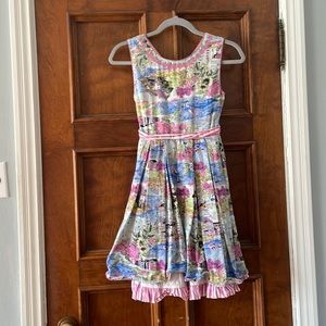 Costal town print dress Monsoon 12-13